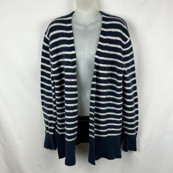 Madewell Cozy Walker Striped Merino Wool Alpaca Blend Cardigan Sweater Size L - Picture 3 of 8